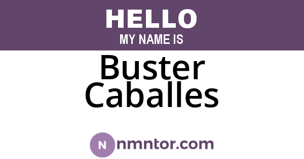 Buster Caballes