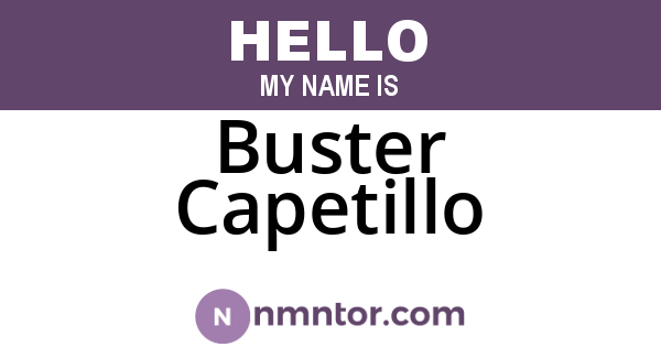 Buster Capetillo