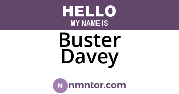 Buster Davey