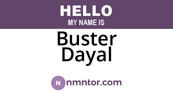 Buster Dayal