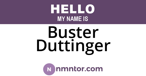Buster Duttinger