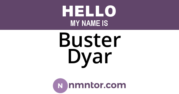 Buster Dyar