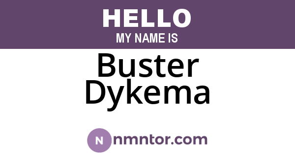 Buster Dykema