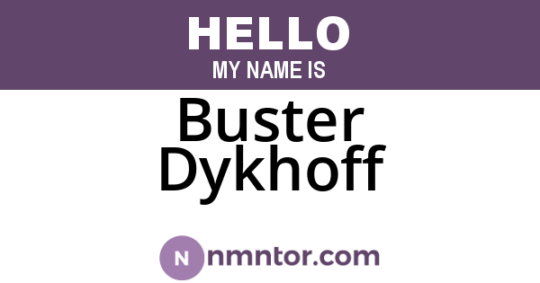 Buster Dykhoff