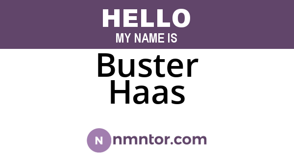 Buster Haas