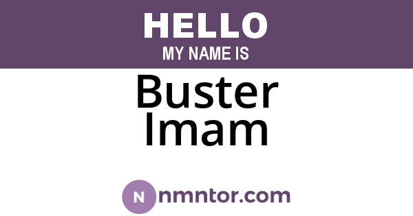 Buster Imam