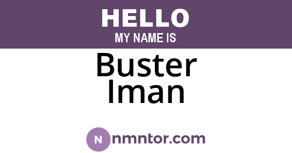 Buster Iman