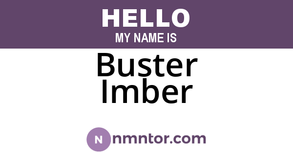 Buster Imber