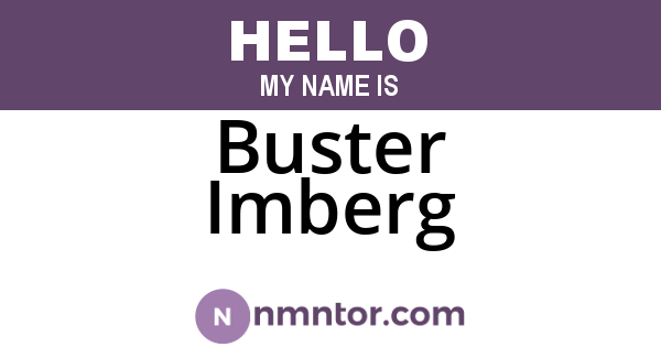 Buster Imberg