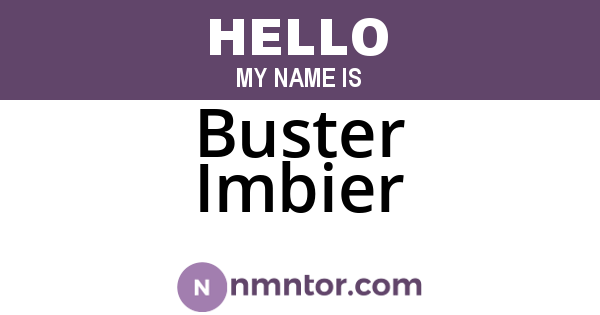 Buster Imbier