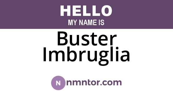 Buster Imbruglia