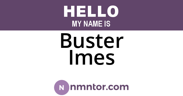 Buster Imes