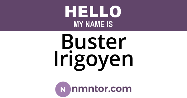 Buster Irigoyen