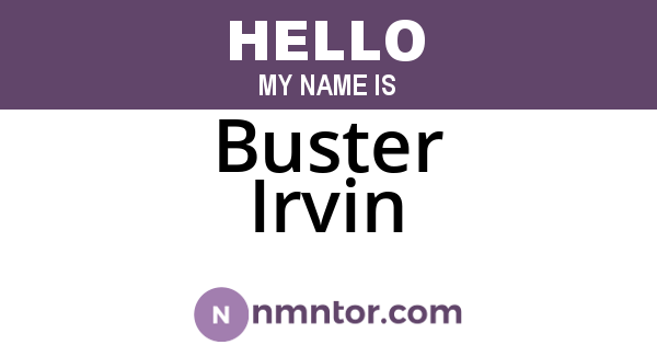 Buster Irvin