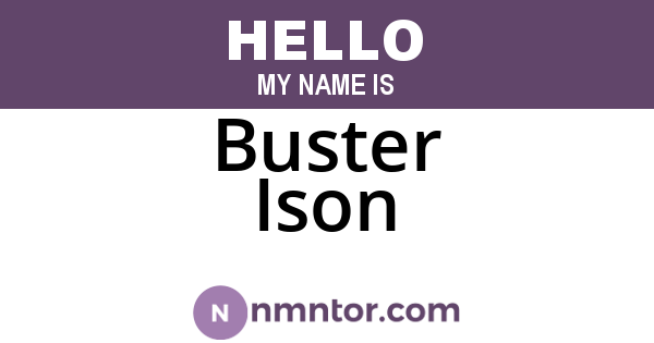 Buster Ison