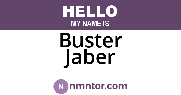 Buster Jaber
