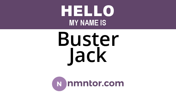 Buster Jack