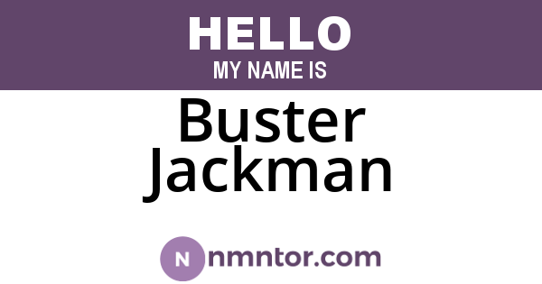 Buster Jackman