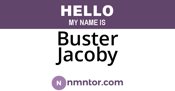 Buster Jacoby