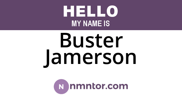 Buster Jamerson