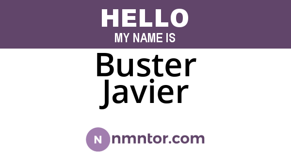 Buster Javier