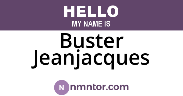 Buster Jeanjacques