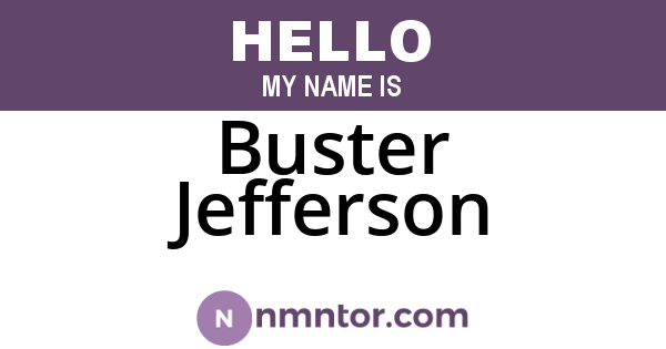 Buster Jefferson