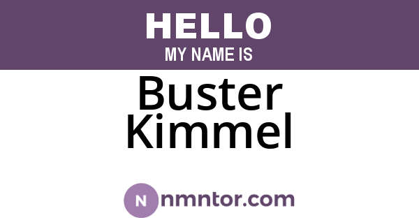 Buster Kimmel