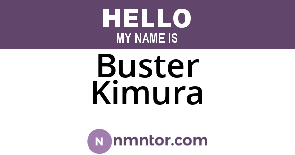 Buster Kimura