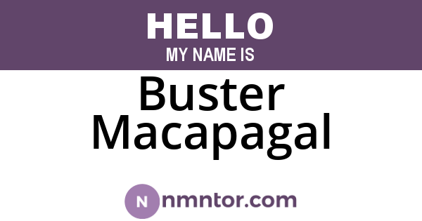 Buster Macapagal