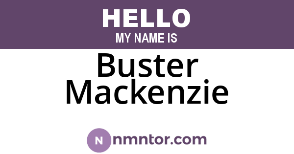 Buster Mackenzie