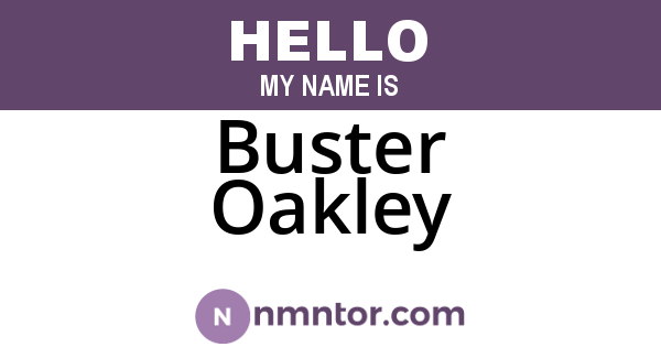 Buster Oakley