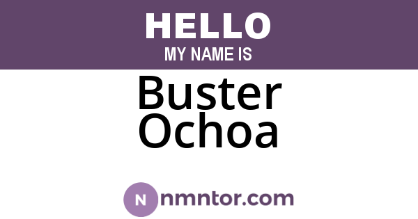 Buster Ochoa