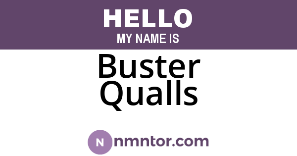 Buster Qualls