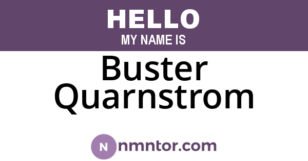 Buster Quarnstrom