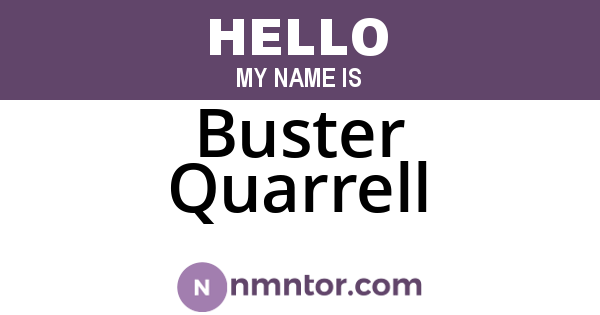 Buster Quarrell