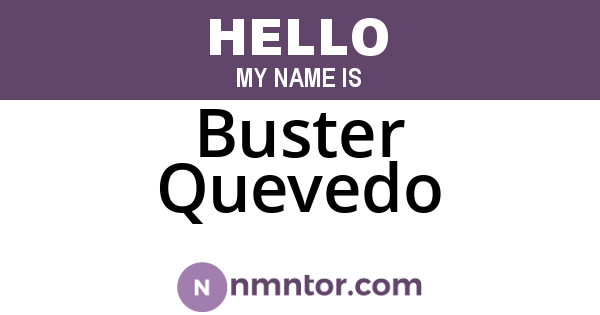 Buster Quevedo