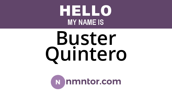 Buster Quintero