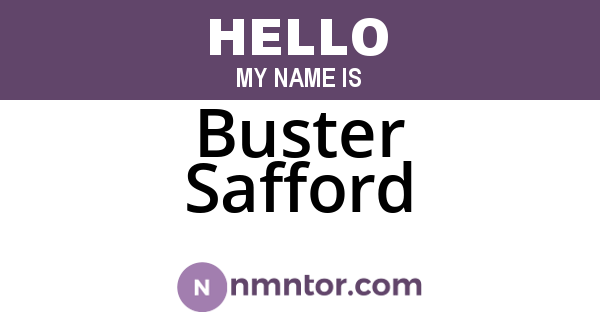 Buster Safford