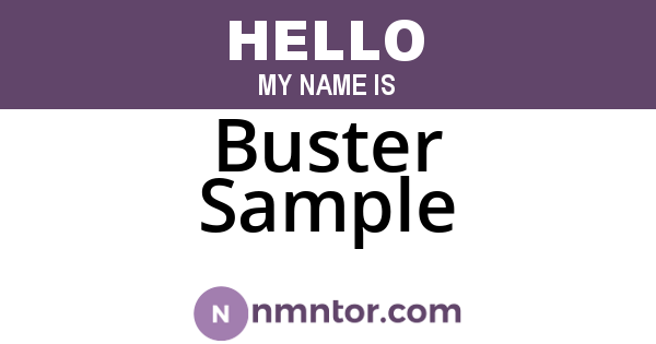 Buster Sample