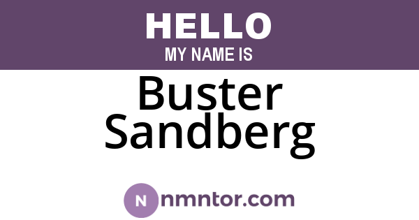Buster Sandberg