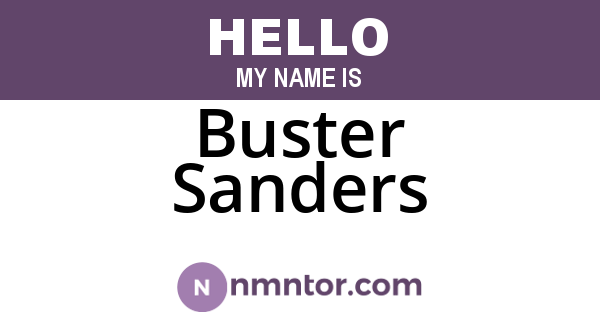 Buster Sanders