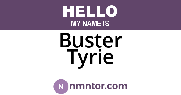 Buster Tyrie