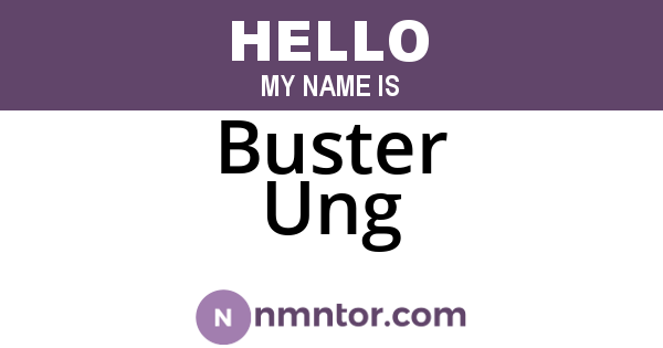 Buster Ung
