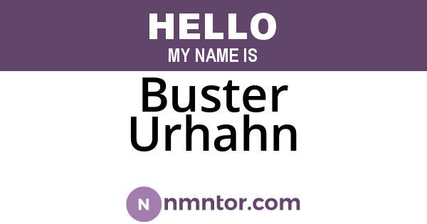 Buster Urhahn