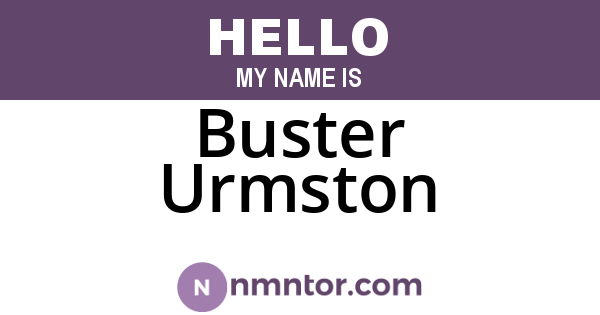 Buster Urmston