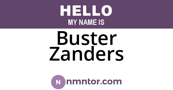 Buster Zanders