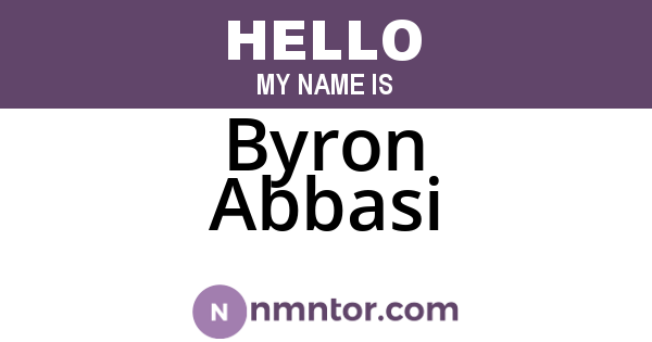 Byron Abbasi