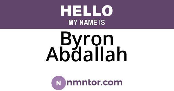Byron Abdallah