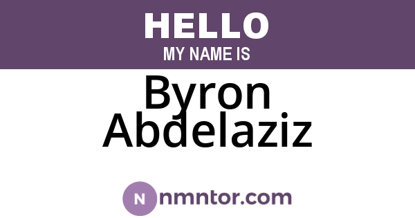 Byron Abdelaziz